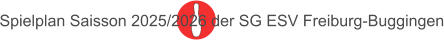 Spielplan Saisson 2025/2026 der SG ESV Freiburg-Buggingen